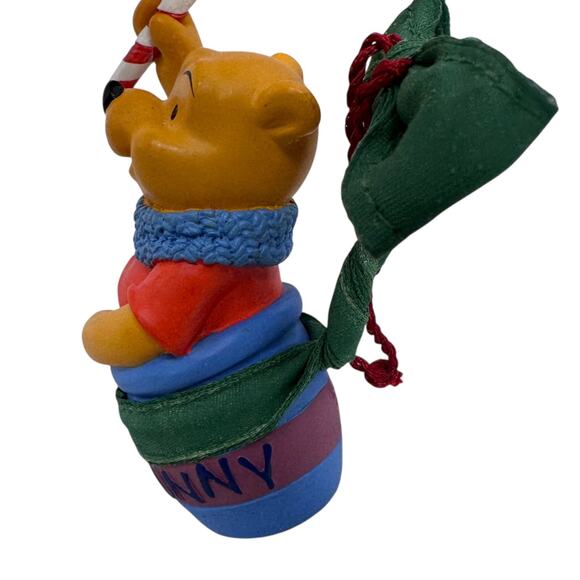Vintage Disney Winnie The Pooh Hunny Pot Christmas Ornament Holiday Hanging 1996 - Picture 4 of 7